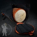 Professionelle Djembe-Abdeckung - dunkelorange/Braun